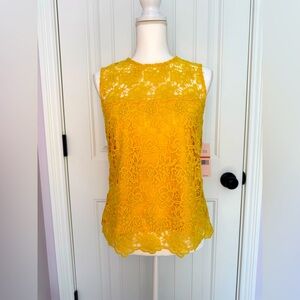 NWT Nanette Yellow Lace Sleeveless Top - Lemon Zest